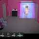 A pixelated view of Jerma taking a shower in his IRL Sims house.
